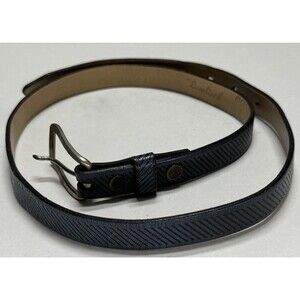 VTG Hickok Lanolized Sculptured Saddle Leather Belt 7176 Women’s Size 32 Blue